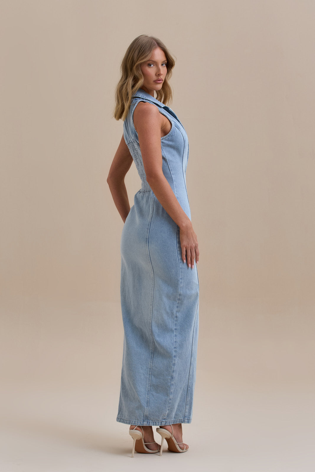Elissa | Denim Maxi Dress