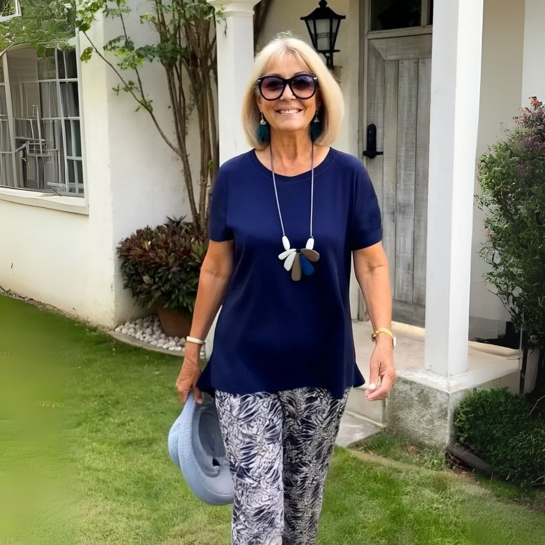 Marlies – Comfortable Summer Set with Printed Trousers