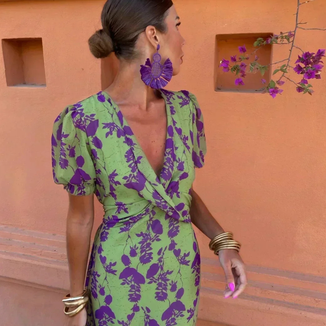 Aurélie – Elegant Summer Dress with Floral Print