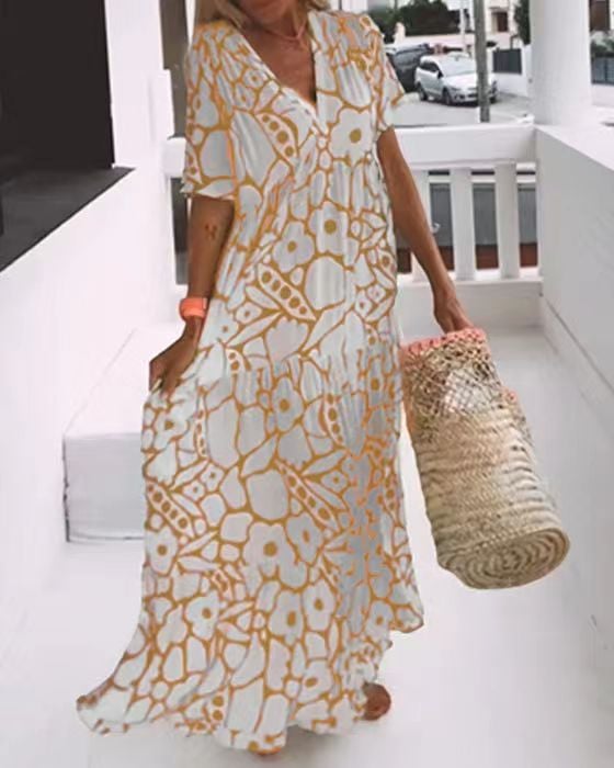 Fleur – Summer Maxi Dress with Floral Print