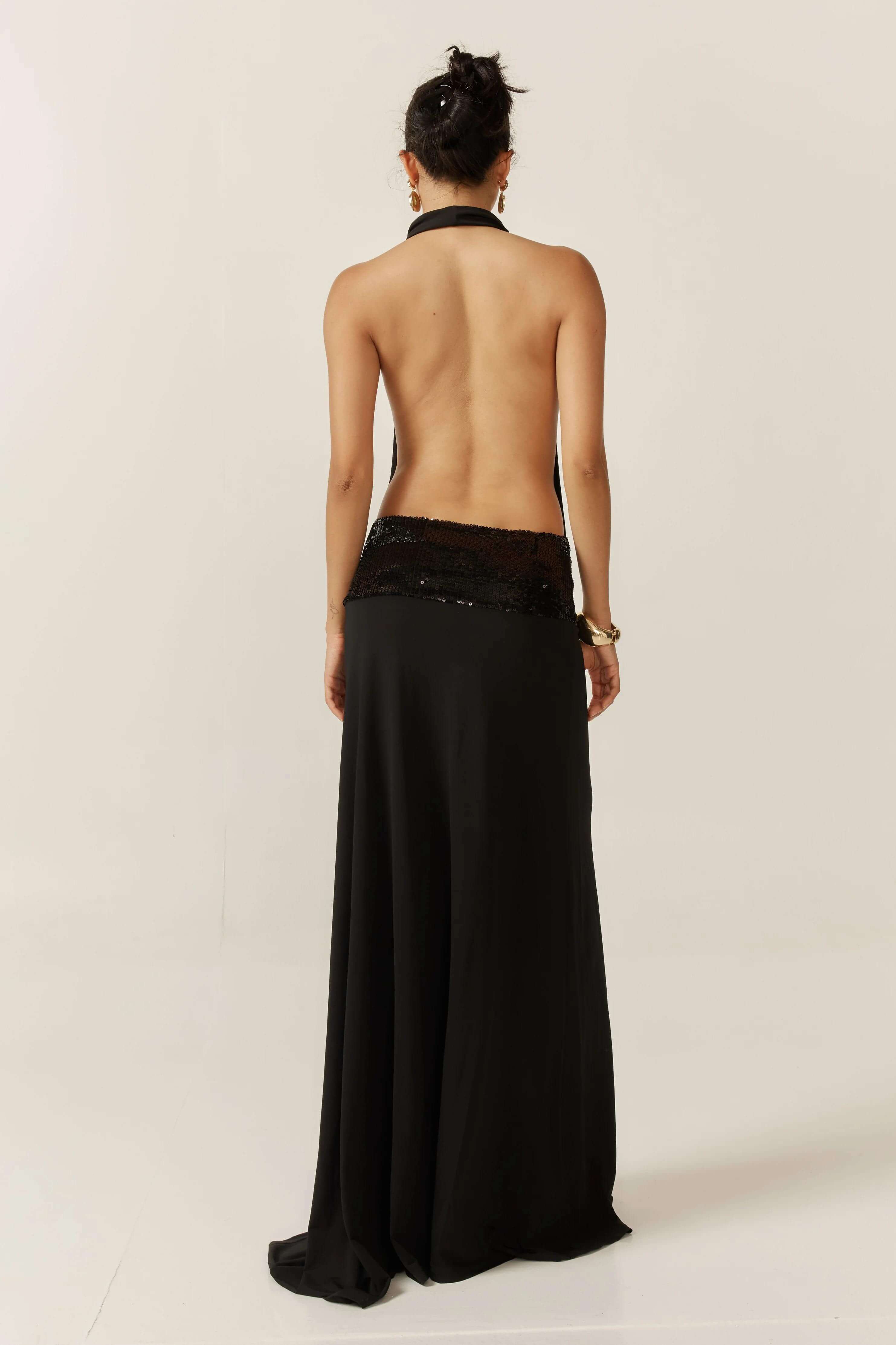 Goldie | Halter Neck Maxi Dress