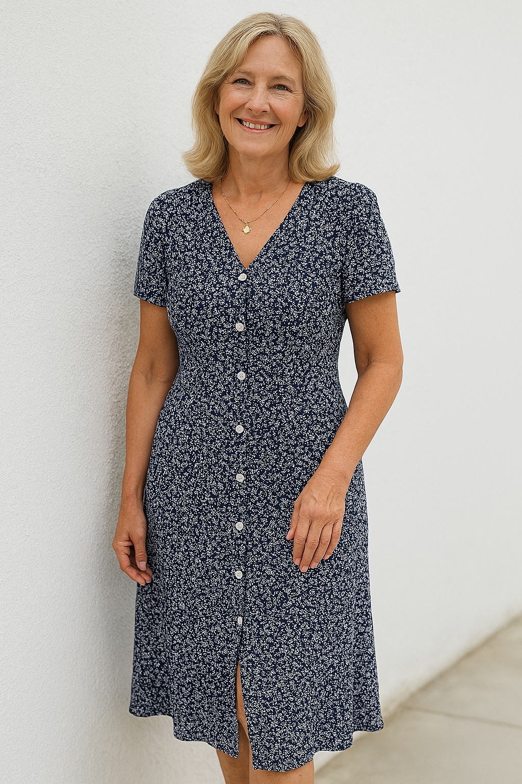 Evelyn™ – Wrap Dress with Feminine V-Neck & Comfort Stretch