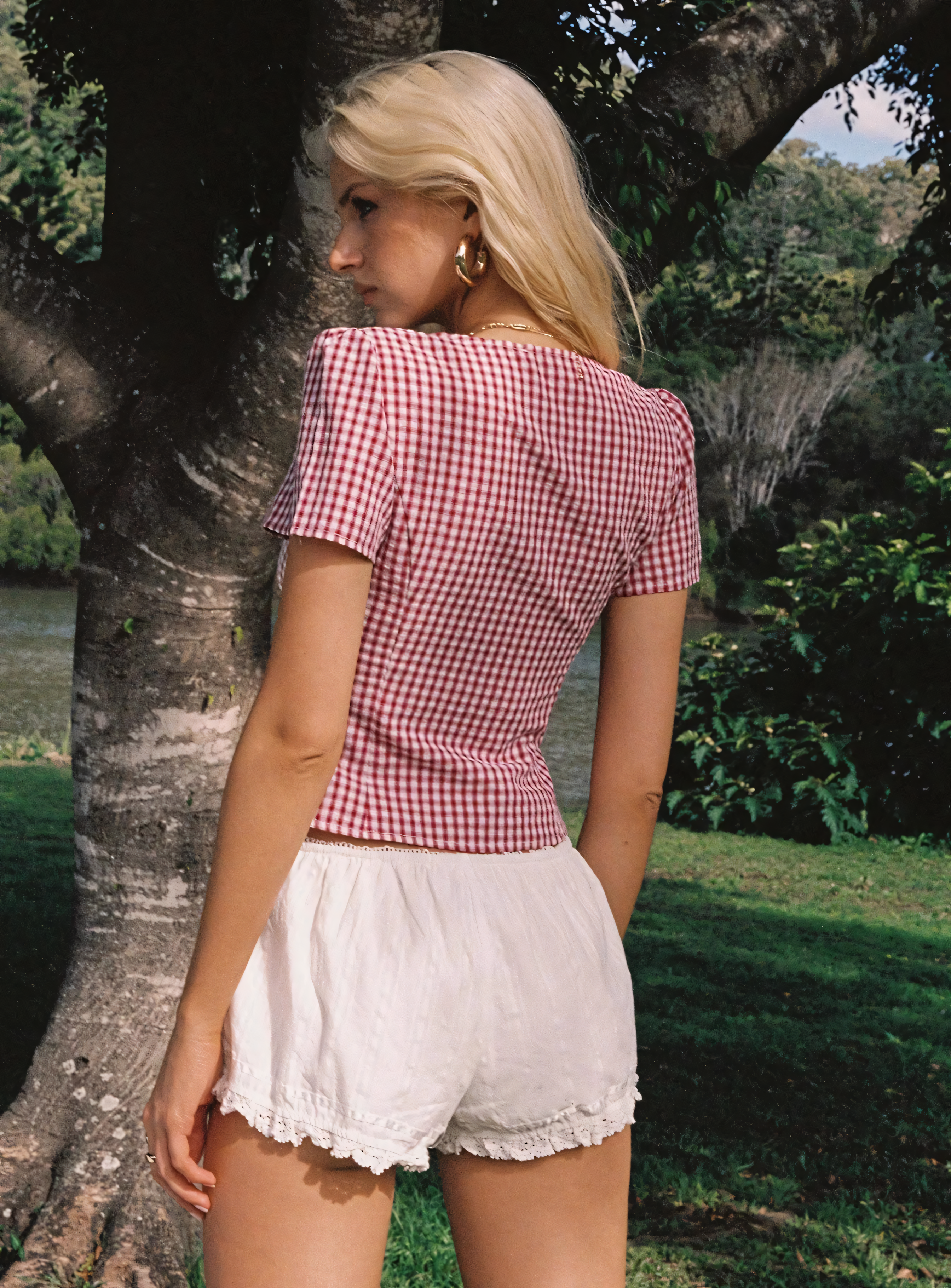 Honey | Red Gingham Top