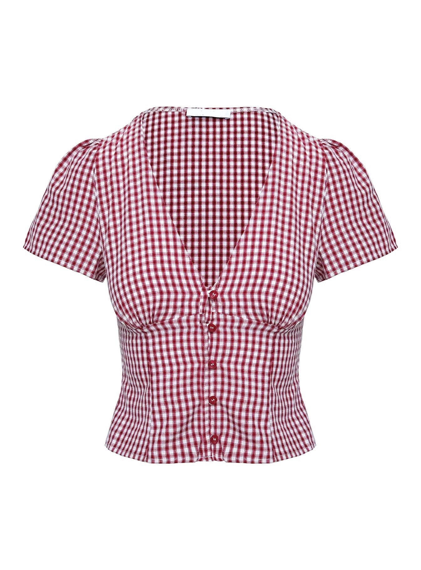 Honey | Red Gingham Top