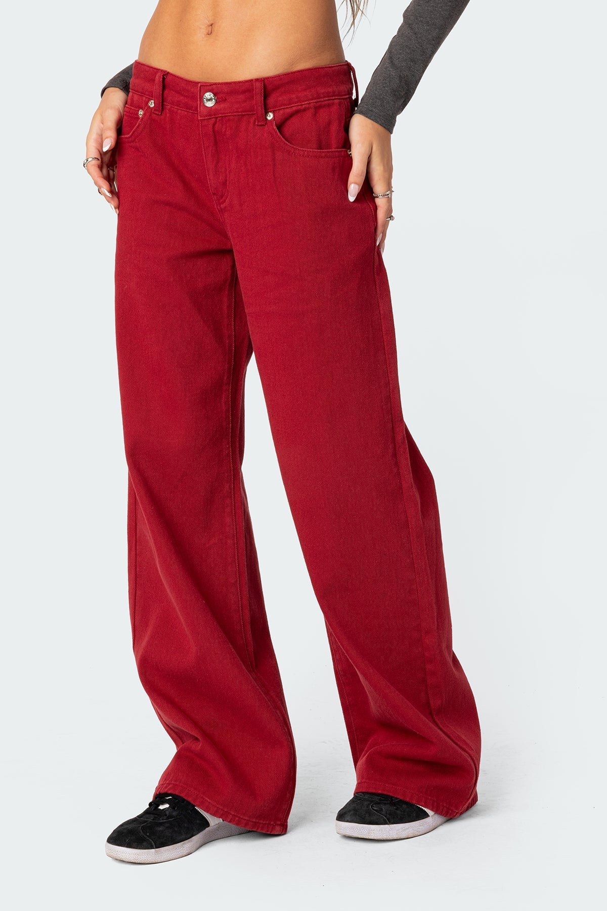 Eira | Red Low Rise Jeans