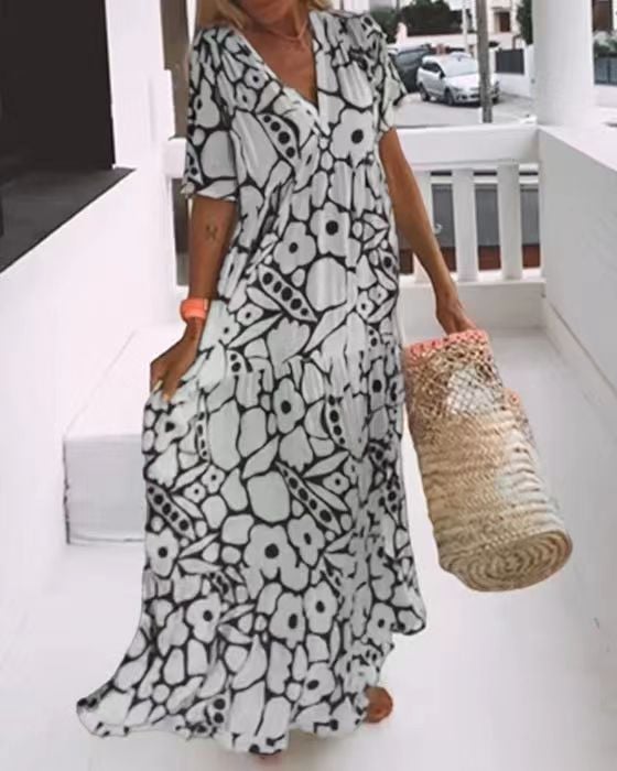 Fleur – Summer Maxi Dress with Floral Print