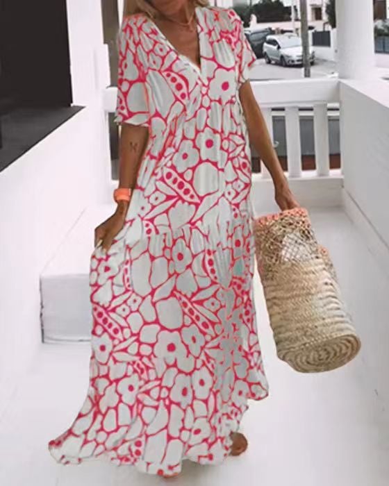 Fleur – Summer Maxi Dress with Floral Print