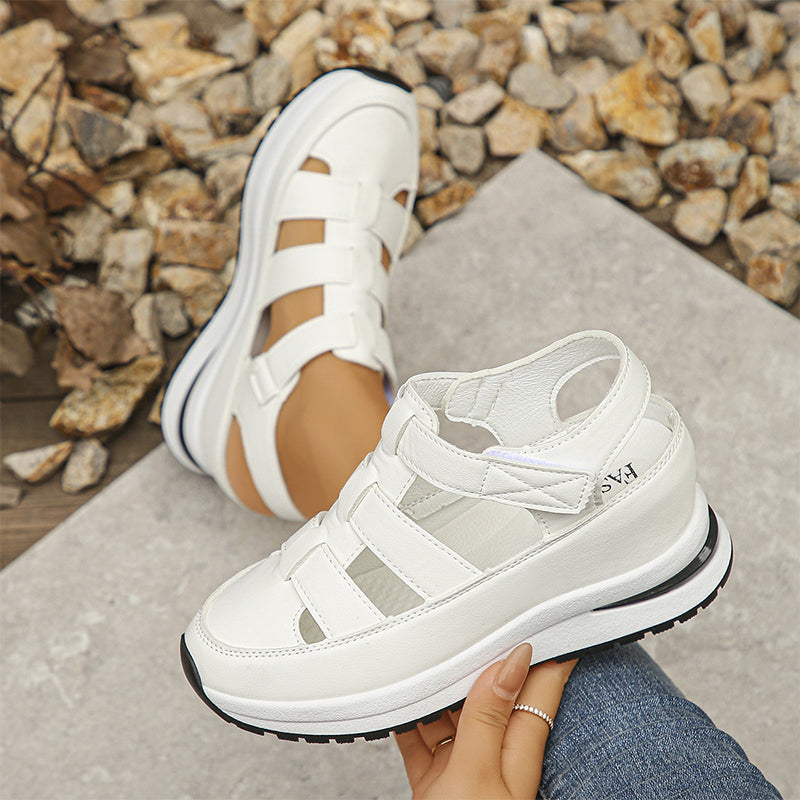 Selena – Comfortable Platform Sandal with Velcro Strap