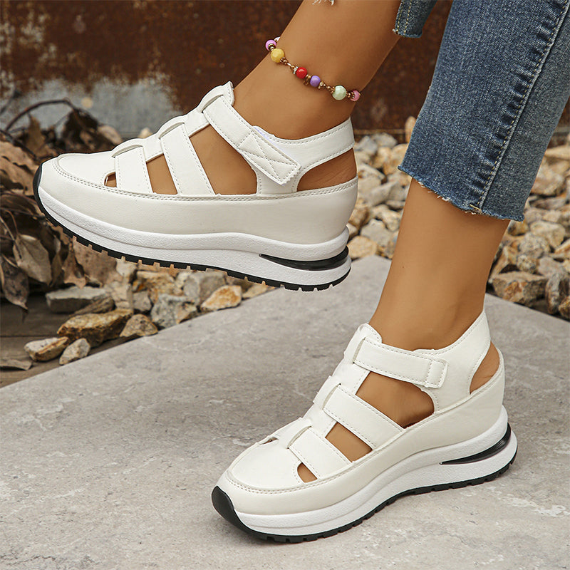 Selena – Comfortable Platform Sandal with Velcro Strap