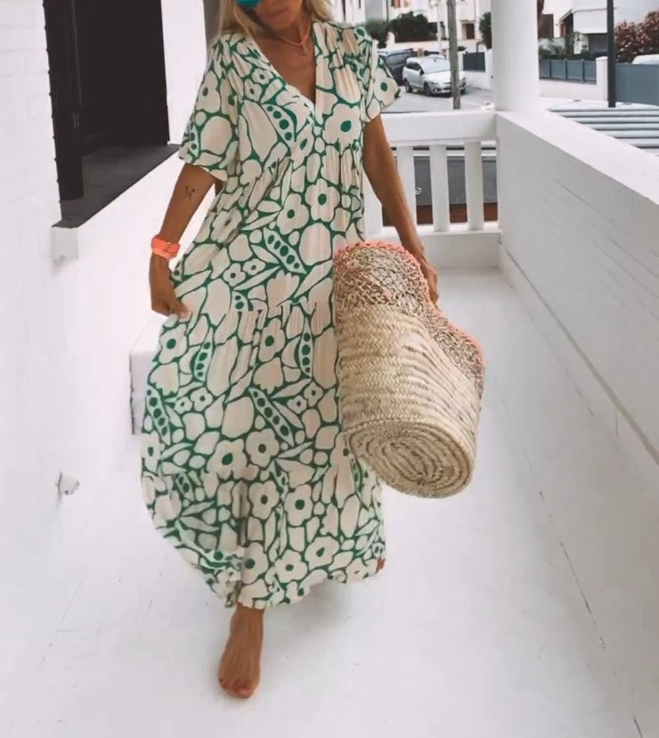 Fleur – Summer Maxi Dress with Floral Print