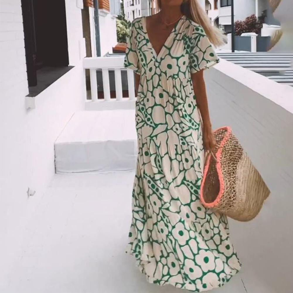 Fleur – Summer Maxi Dress with Floral Print