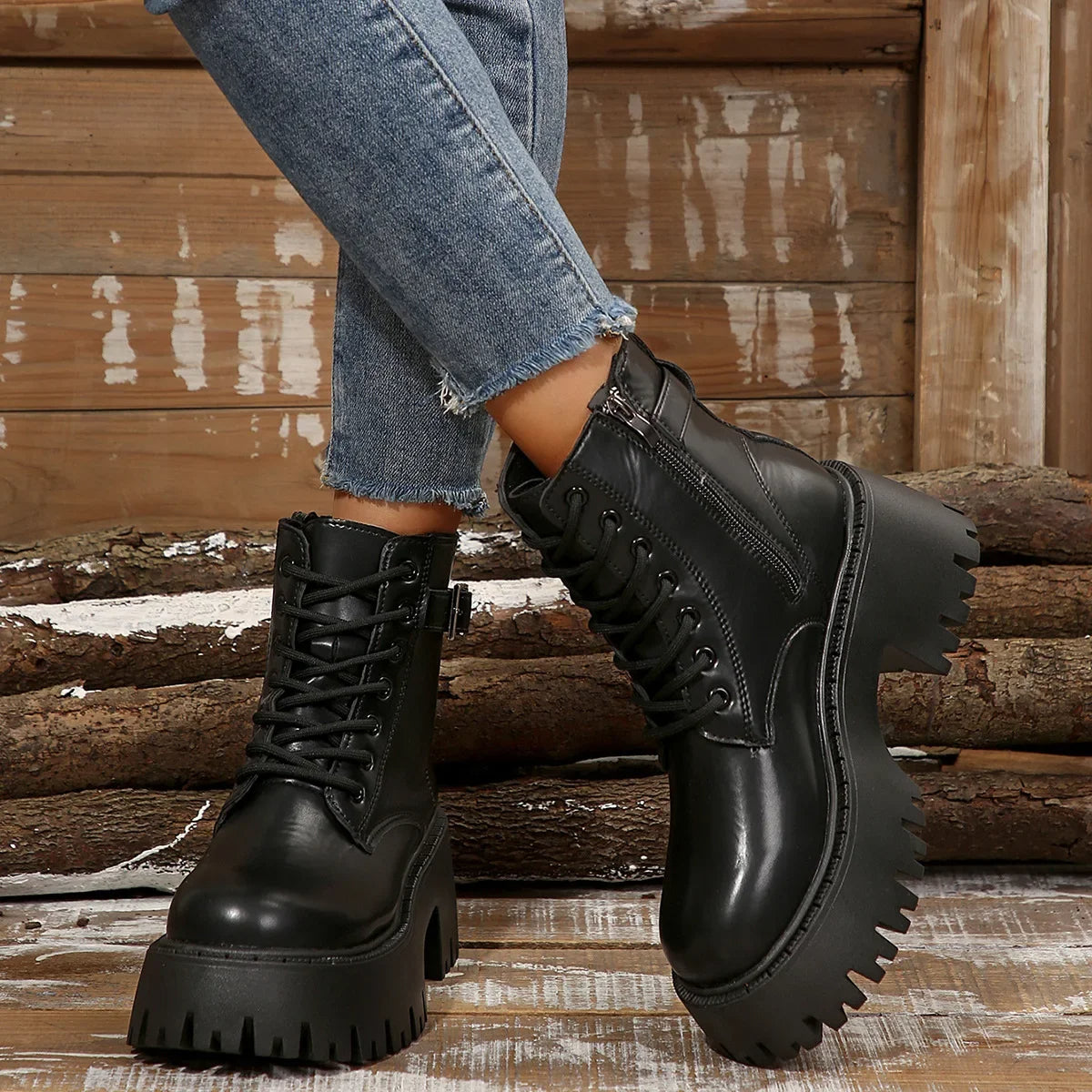 Ivy | Elegant Lace-Up Boots