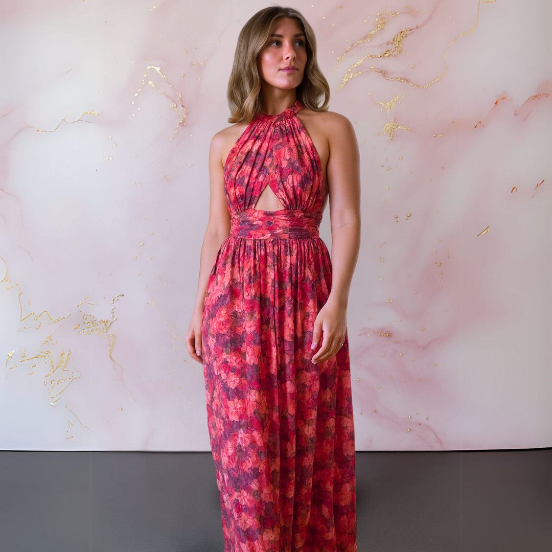 Vera™ | Elegant Floral Print Dress