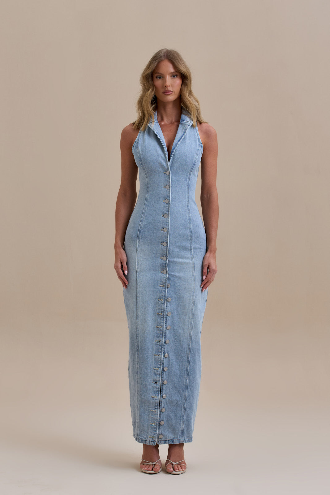 Elissa | Denim Maxi Dress