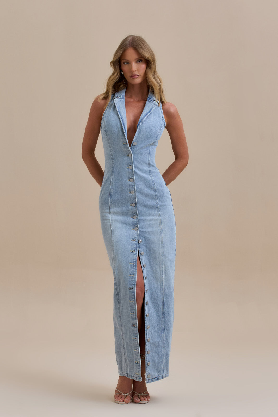 Elissa | Denim Maxi Dress