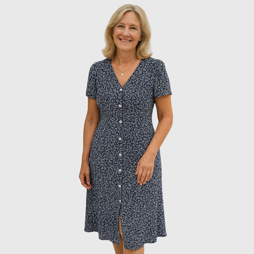 Evelyn™ – Wrap Dress with Feminine V-Neck & Comfort Stretch