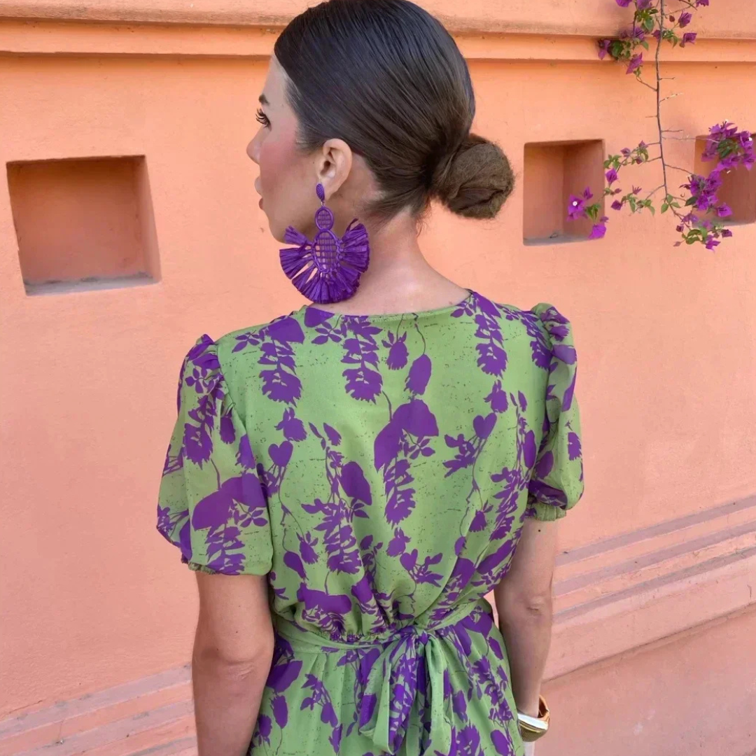 Aurélie – Elegant Summer Dress with Floral Print