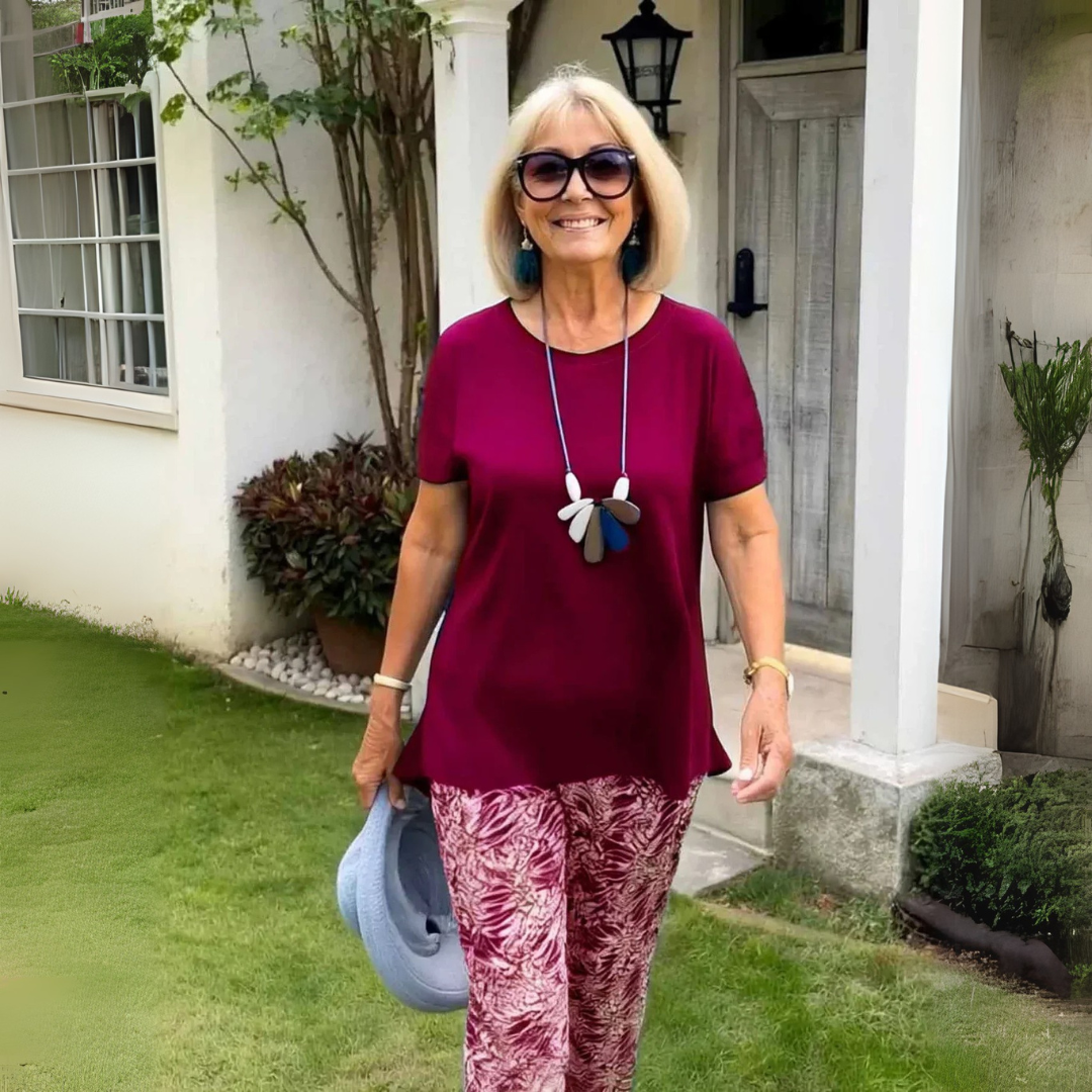 Marlies – Comfortable Summer Set with Printed Trousers