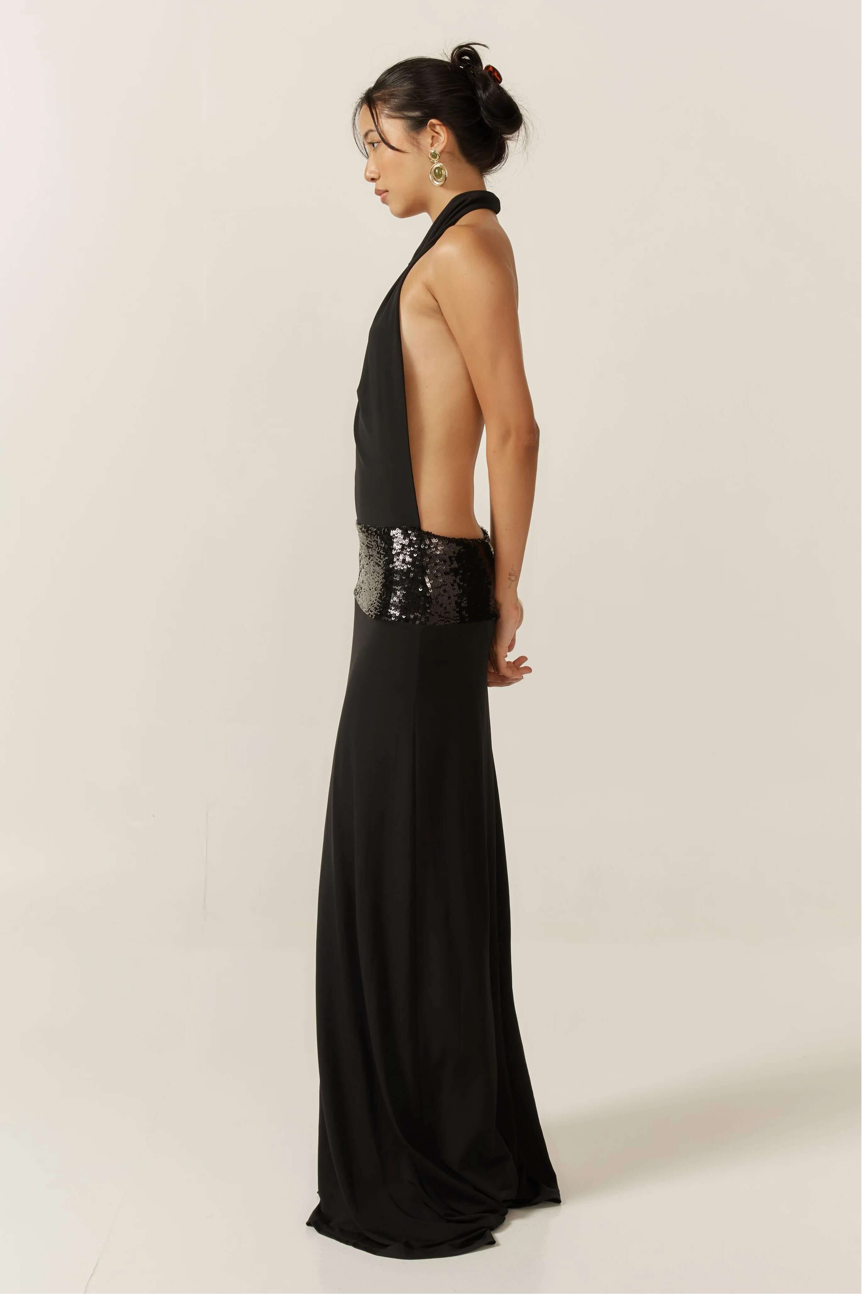 Goldie | Halter Neck Maxi Dress