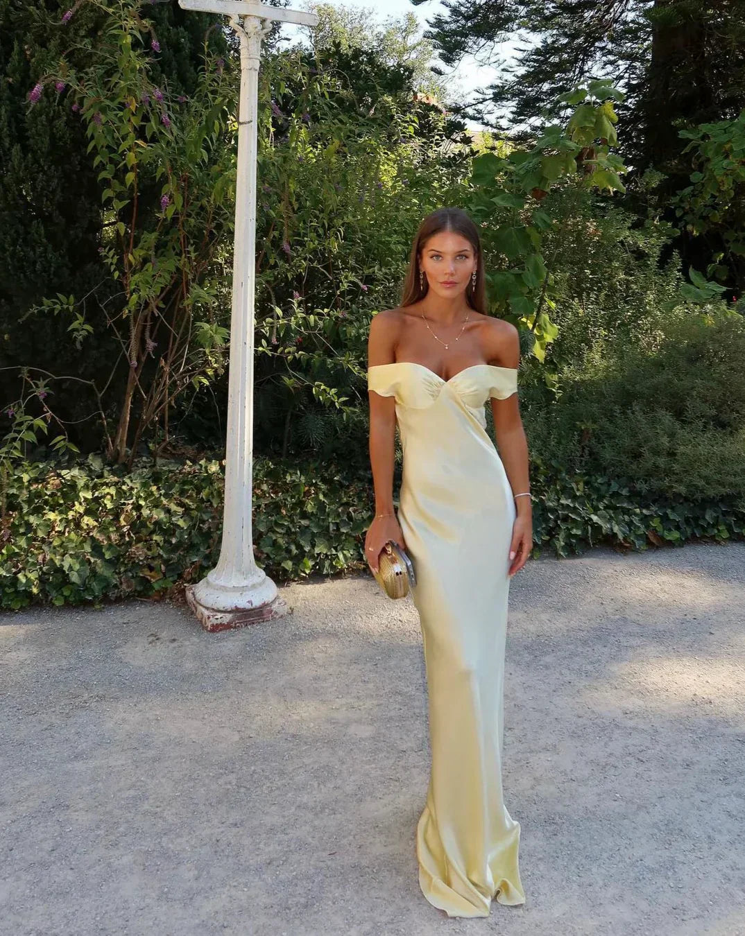 Ilona | Satin Backless Maxi Dress
