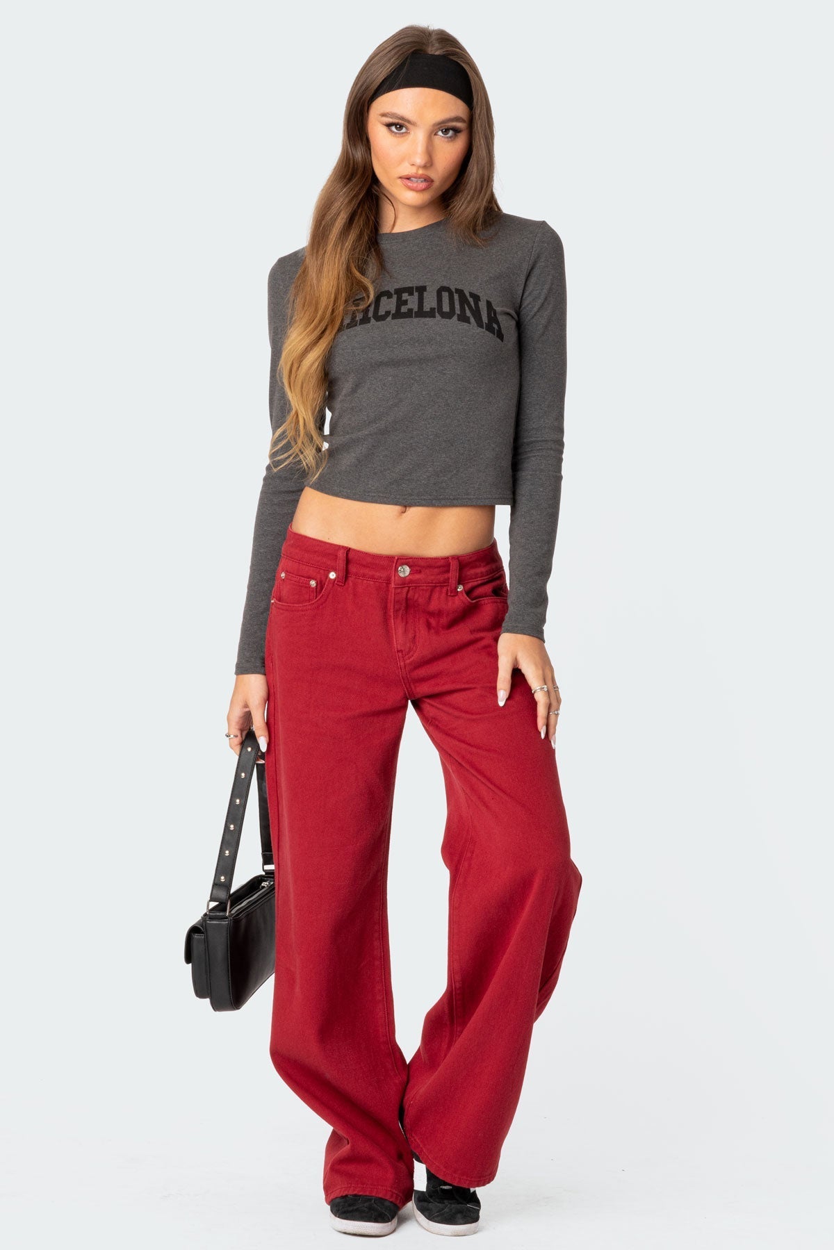 Eira | Red Low Rise Jeans