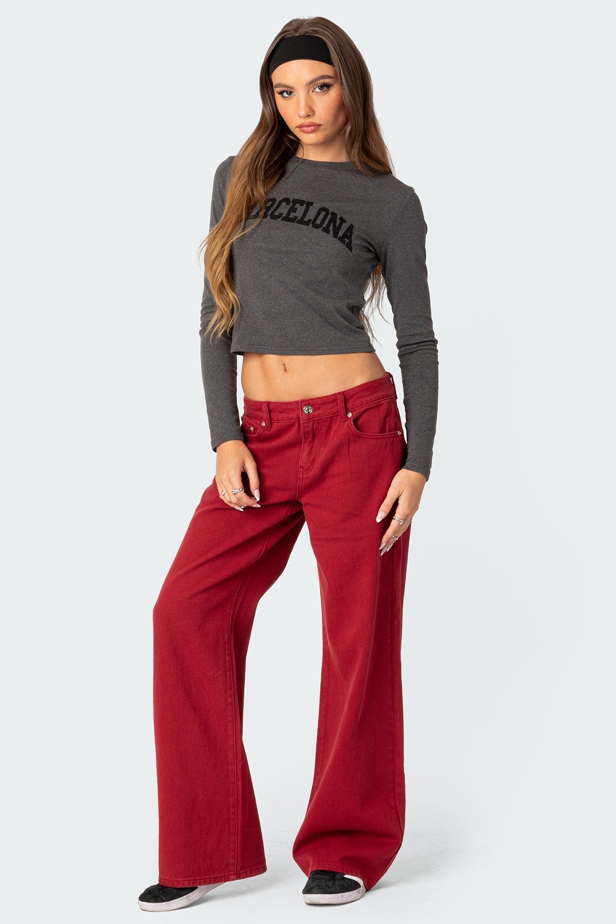 Eira | Red Low Rise Jeans