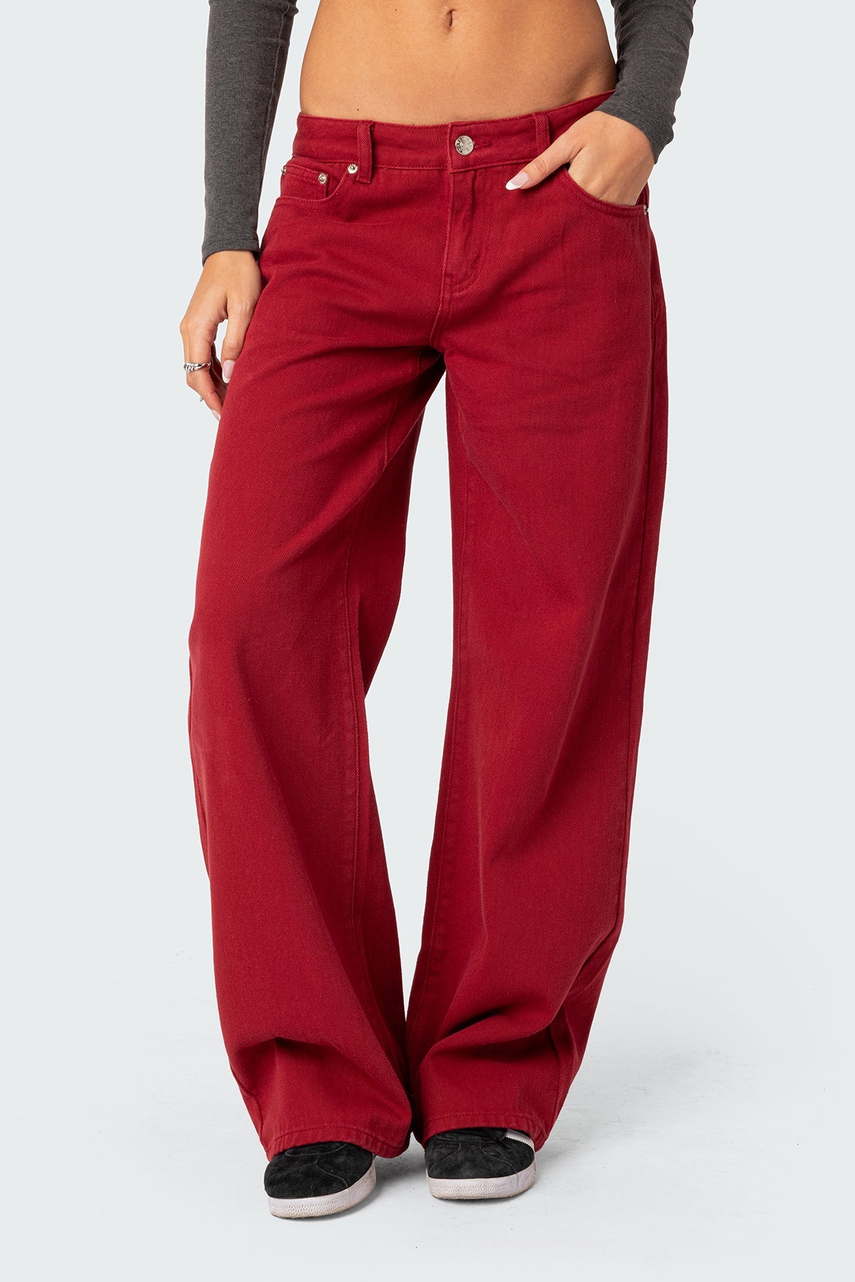Eira | Red Low Rise Jeans