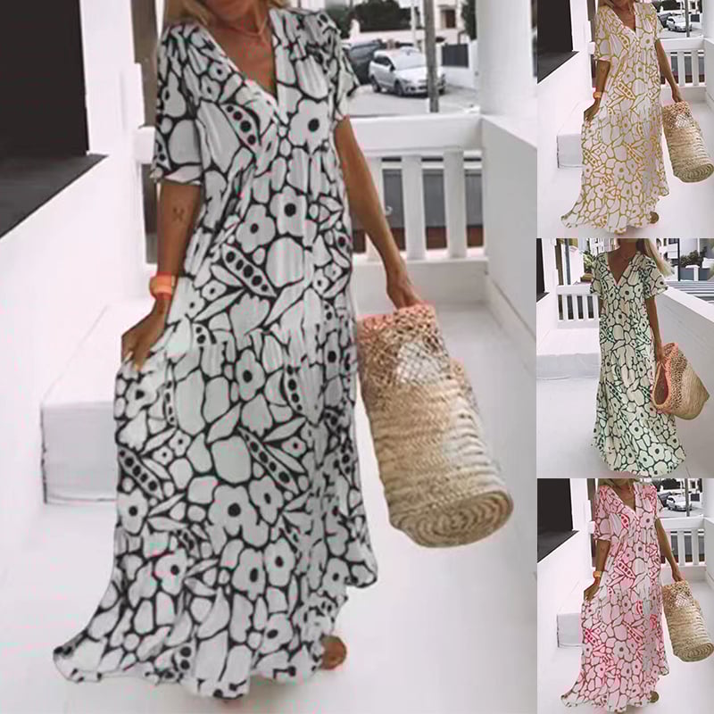 Fleur – Summer Maxi Dress with Floral Print