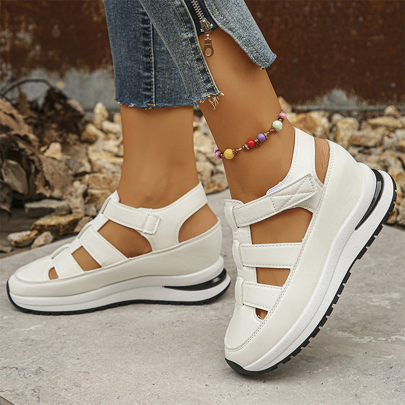 Selena – Comfortable Platform Sandal with Velcro Strap