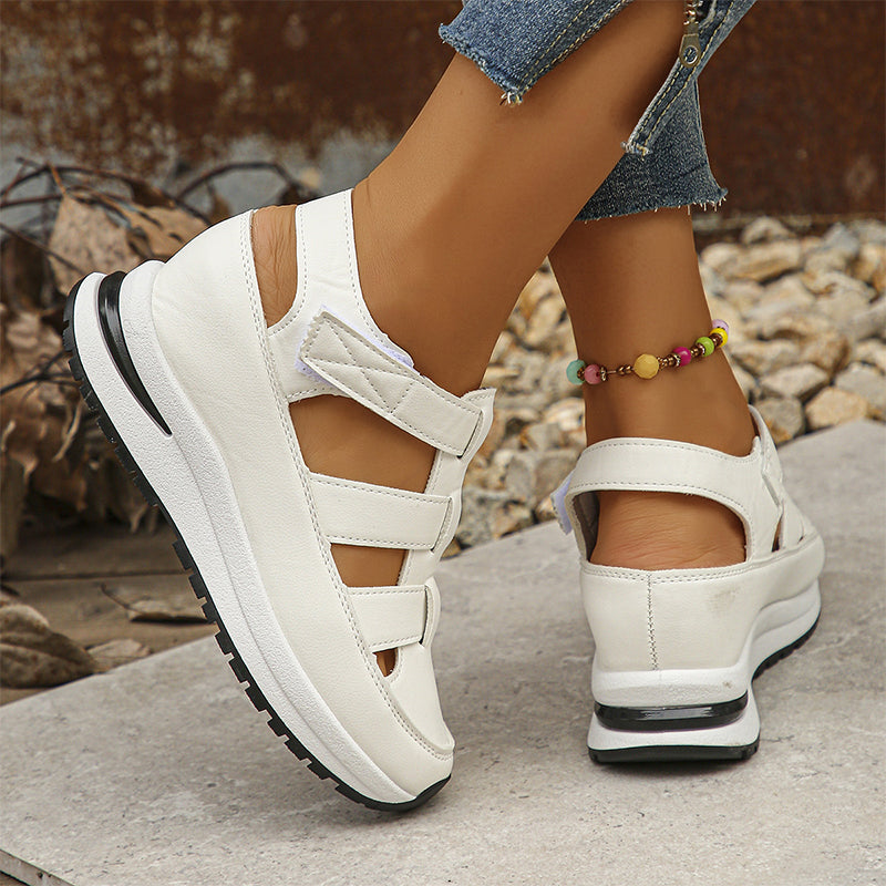 Selena – Comfortable Platform Sandal with Velcro Strap